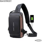 Extra Fine Quality water proof Anti-Theft Chest Bag with Password Lock Sport Sling Men's Shoulder Crossbody with charging port