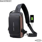 Extra Fine Quality water proof Anti-Theft Chest Bag with Password Lock Sport Sling Men's Shoulder Crossbody with charging port