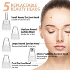 MULTIFUNCTIONAL 5 IN 1 ELECTRIC RECHARGEABLE DERMA SUCTION BLACKHEAD REMOVER DEVICE FACE PORES CLEANSING VACUUM MACHINE DERMA ACNE OIL REMOVING SUCTION DEVICE
