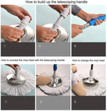 Spin Mop - Easy Spin Magic Mop Set [Steel Bucket]