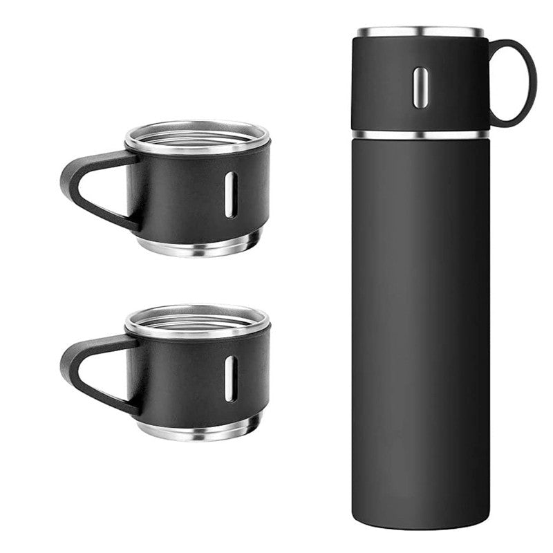 Stainless Steel Vacuum Flask & Extra Cups Set (500ml) Main image