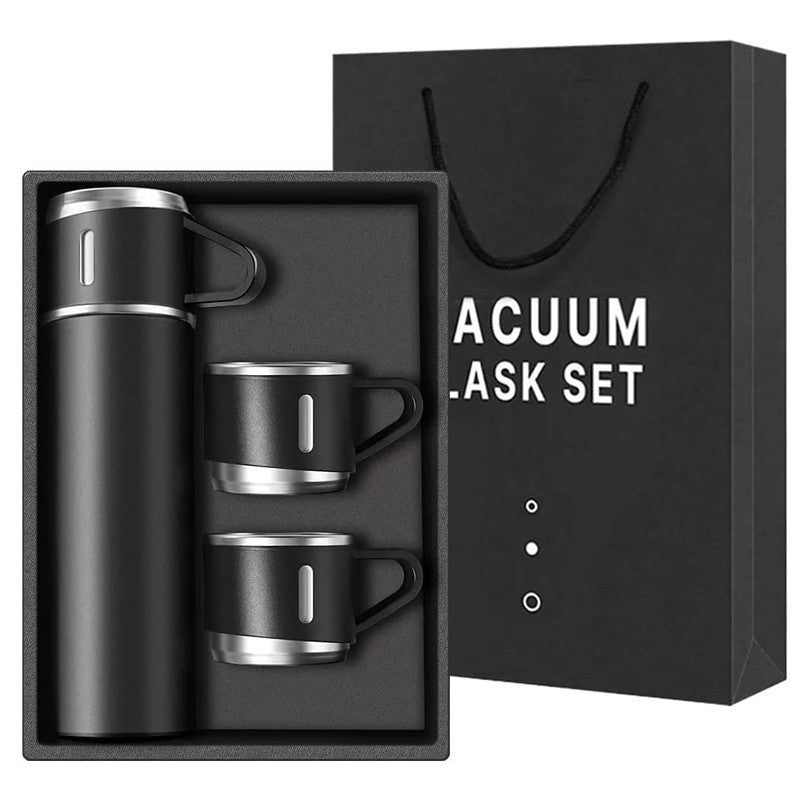 Stainless Steel Vacuum Flask & Extra Cups Set (500ml) Secondary image