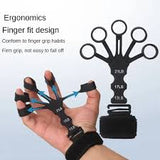 Hand Finger Gripper - Guitar Finger Gripper - Exerciser 6 Resistant Level Gripper - Finger Exerciser for Guitar Players - Arms Hand Trainer for home