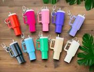 Mini Cup Keychain for Stanley Water Bottle Accessories Lip Balm Cute Tumbler Cup Handle Decoration Main image