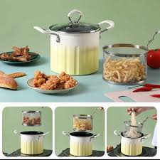 3 Litre Deep Frying Pot Stainless Steel - 1 Set Main image