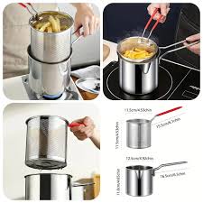 3 Litre Deep Frying Pot Stainless Steel - 1 Set Secondary image