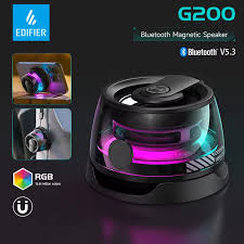 Edifier G200 Magnetic Bluetooth Speaker - Gift Ideas - Multifunctional Cell Phone Stand Wireless Speaker with Strong Magnet for iPhone/Android/Fridge/Workbench/Pole/Car/Bike/Golf Cart & Anything Metal | Edifier Portable small speaker | Edifier speakers | Main image