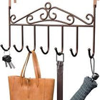 Over Door Hanger with 7 Hooks Metal Over the Door Towel Hook Organizer, Hanging Storage Rack for Hat, Coats, Purses, Scarves, Clothes, Jackets, Belt, Bedroom, Bathroom, Closet