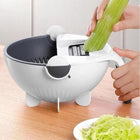 Multifunctional 9 In 1 Chopper Dicer Grater Vegetable Cutter With Drain Basket