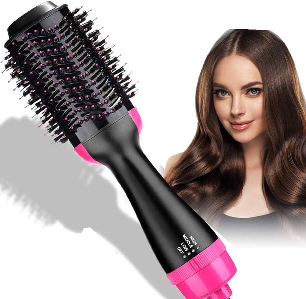 Hair Dryer Hot Air Brush Styler and Volumizer One Step Multifunction Hair Sraightener Curler Comb Electric Ion Blow Dryer Brush