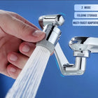 1080° Rotatable Extension Faucet Sprayer Head Water Tap Nozzle Universal Bathroom Tap Extend Adapter Aerator 2 Spray Modes For Washroom For Kitchen Item