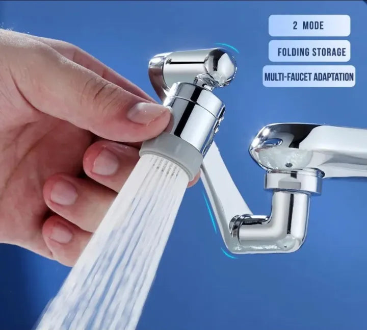 1080° Rotatable Extension Faucet Sprayer Head Water Tap Nozzle Universal Bathroom Tap Extend Adapter Aerator 2 Spray Modes For Washroom For Kitchen Item Main image