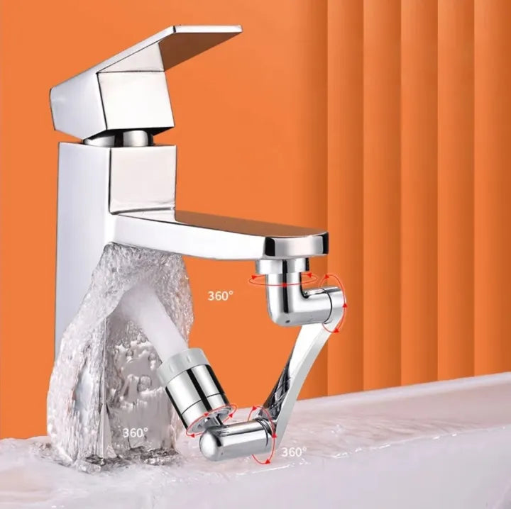 1080° Rotatable Extension Faucet Sprayer Head Water Tap Nozzle Universal Bathroom Tap Extend Adapter Aerator 2 Spray Modes For Washroom For Kitchen Item