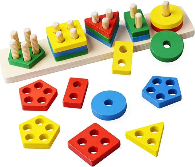 five Column Geometric Shape Sorter Main image