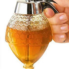 Honey Dispenser with Stand Honey Container, Syrup and Sugar Jar Pot, No Drip Honey Dispenser with High Capacity