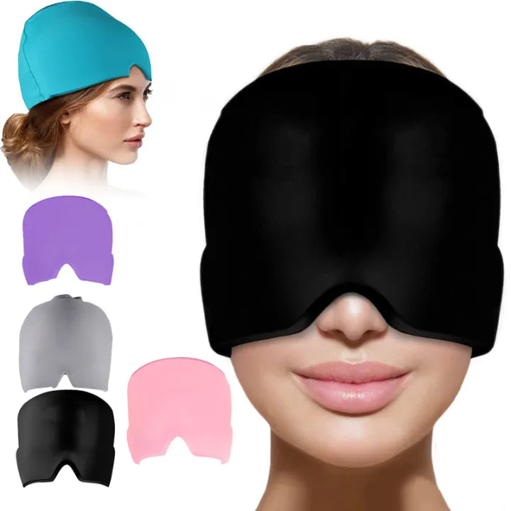 Migraine Relief Reusable Ice Gel Cap for Sinus Pressure, Tension, Headache & Stress, Swollen Eyes Main image