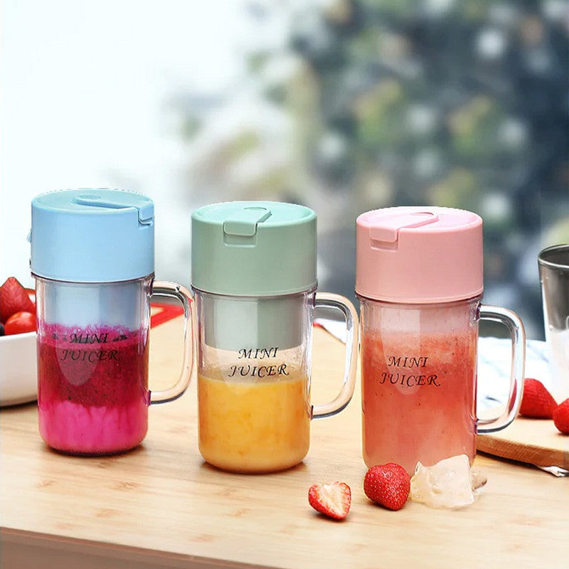 Portable Juicer Cup With Straw (500ml, 6 Blades) Main image