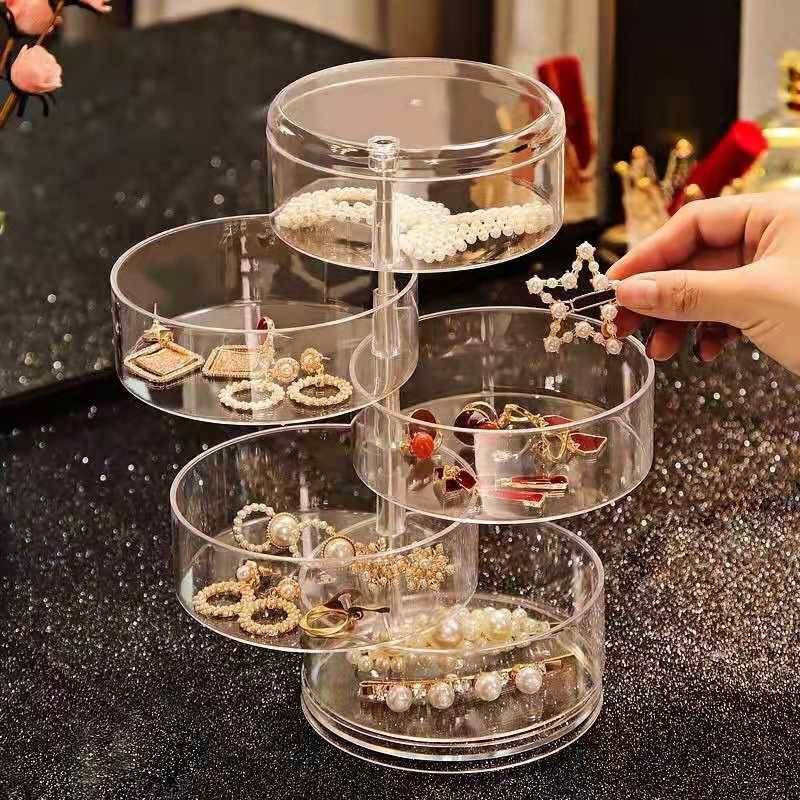 360 Degree Acrylic Rotating Jewellery Box Main image