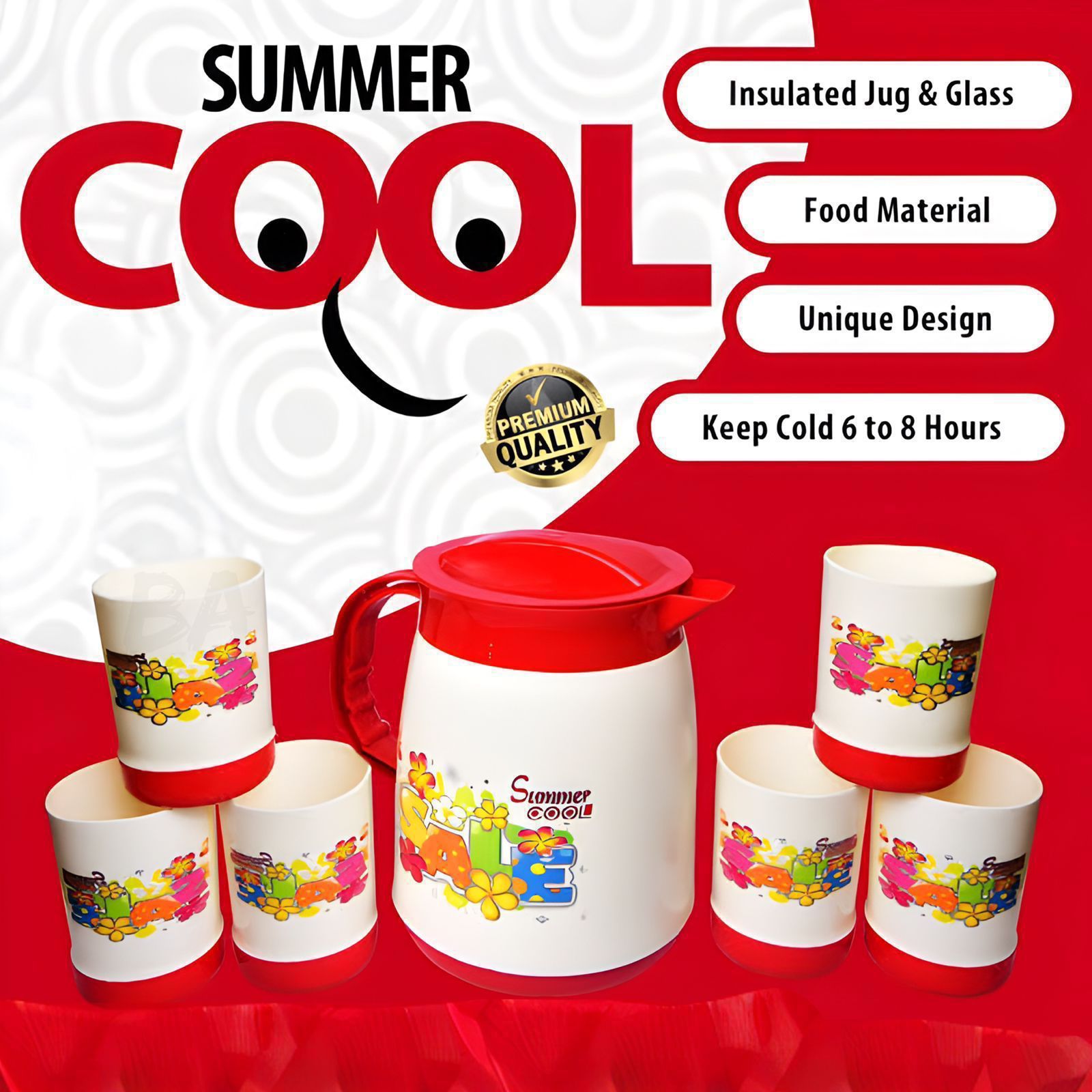7pcs set - 6pcs Glasses and 1pcs Jug Set with Box Packing Main image