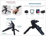 AY-49 Video Making Kit: All-in-One Vlogging Tripod, Microphone, LED Light & Wireless Remote Control
