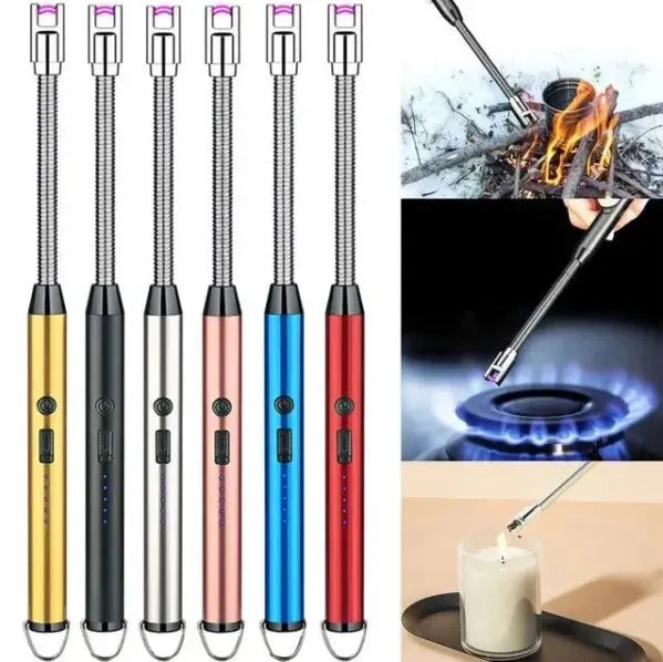 Rechargeable Elecrtric Kitchen Lighter - Stove Long Neck Arc 360° Flexible Lighter - Upgraded USB Electric Lighter not needed Gas - Orignal Best Quality Flameless Lighter for Stove / Candles / Grill / BBQ / Camping (Multicolour) Main image