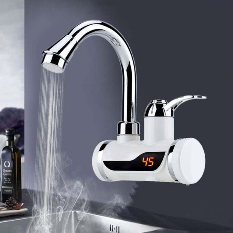 TRIMUX Hot Water Tap Instant Heating Electric Water Heater Faucet, instant electric water heater tap, instant electric geyser, Electric Water Tap, Water Heater, Digital Display with Shower Head for kitchen and bathroom, Water Geezer Secondary image