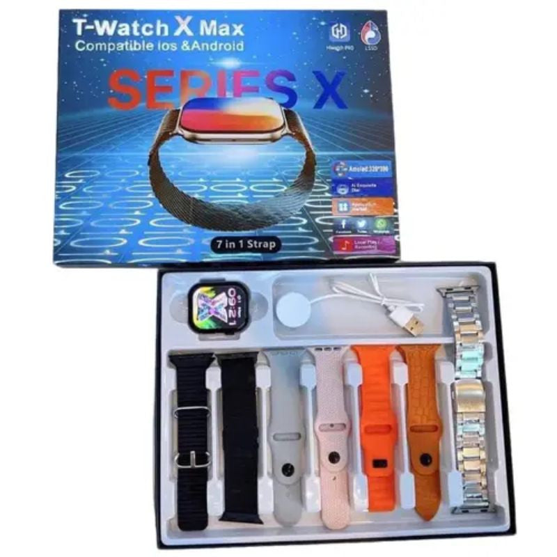 T-Watch X Max Series 10 Smart Watch With 7 Straps Secondary image