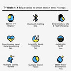 T-Watch X Max Series 10 Smart Watch With 7 Straps