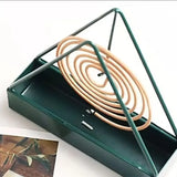 Iron Mosquito Coil Holder Incense Holders Coil Incense Burner Frame Modern Repellent Incense Rack for Household Bedroom Patio