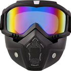 Detachable Bike Face Mask Goggles Stylish Design