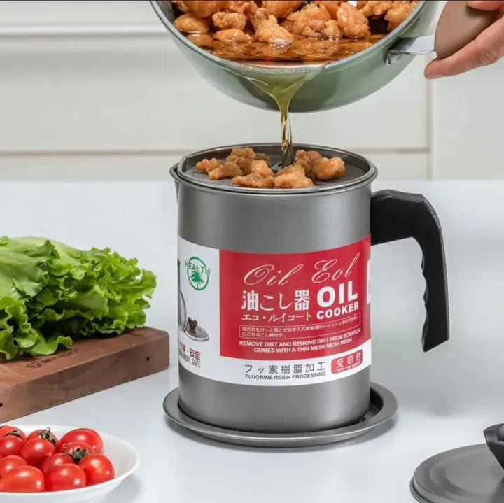 New Oil Filter Pot Kitchen Isolate Impurities Storage Oil Tank Large Capacity Storage Jug Cooking Tools Main image