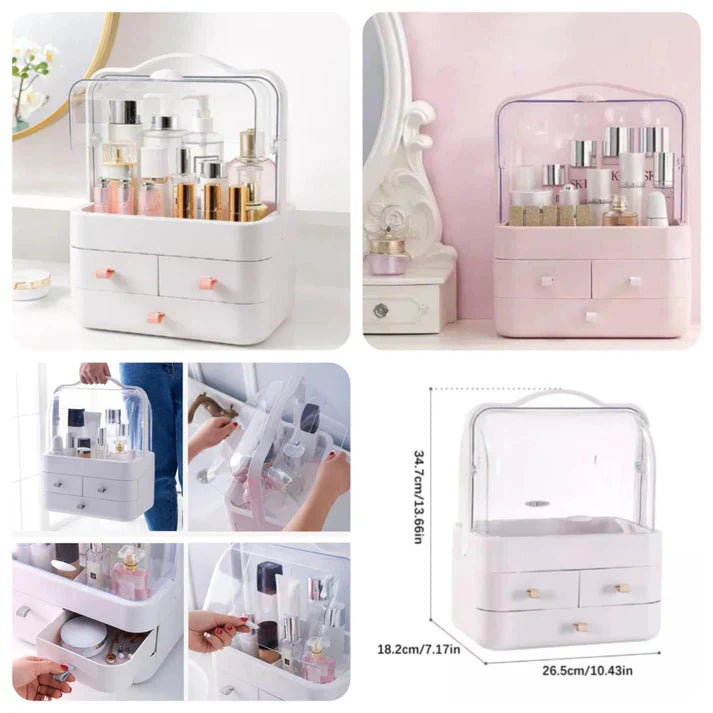 Acrylic Double Side Cosmetic Organizer (Random Colours) Box Packing Main image