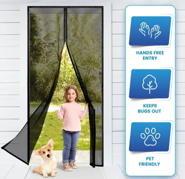 Summer Magnetic Screen Mosquito Net Door Anti Mosquito Insect Fly Bug for Kitchen Door Mosquito Net Self Sealing Hands Free Mesh Main image