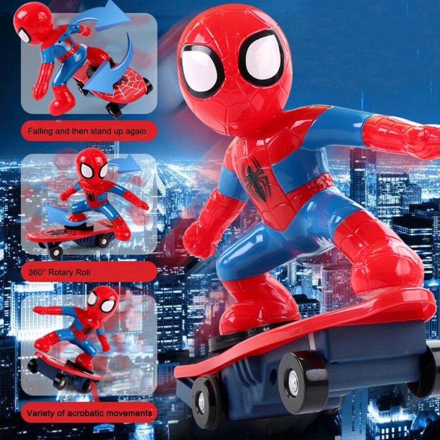 Spider Man Electric Stunt Skateboard Toy (large size) Secondary image