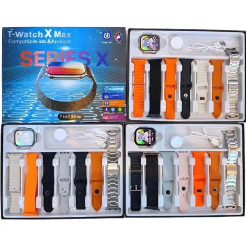 T-Watch X Max Series 10 Smart Watch With 7 Straps Main image