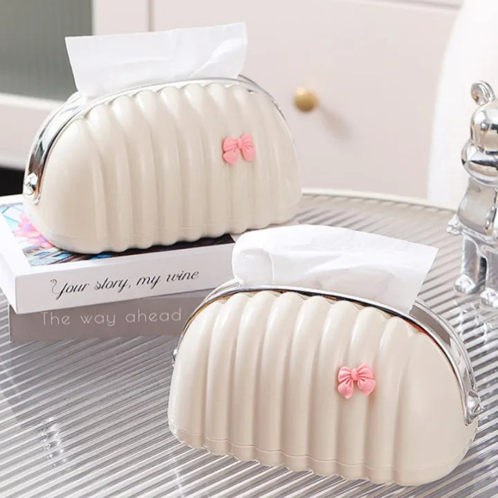 Luxury Tissue Box Desktop Tissue Organizer Shell Tissue Container Case Paper Holder Napkin Holder Household Storage Box Main image