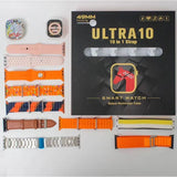 Ultra 10 Smart Watch | 10 In 1 Straps + jelly Case | Multi Color Straps & Wireless Charging