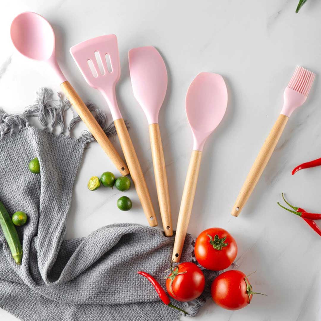 12 Pcs Silicone Cooking Utensils Kitchen Utensil Set