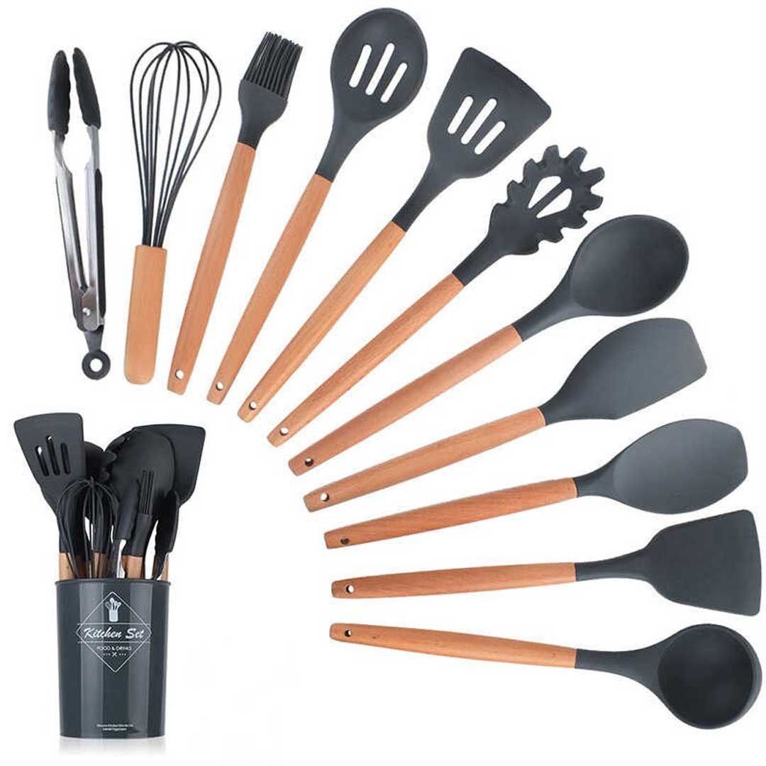12 Pcs Silicone Cooking Utensils Kitchen Utensil Set