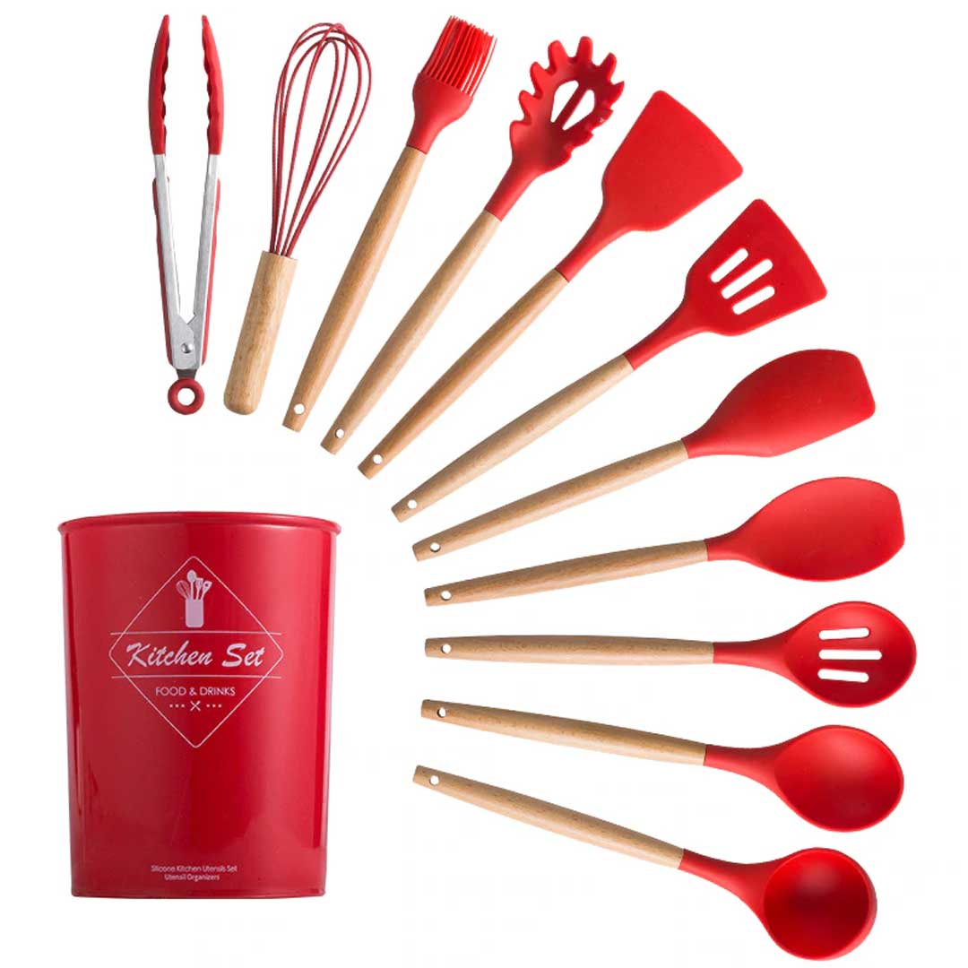 12 Pcs Silicone Cooking Utensils Kitchen Utensil Set
