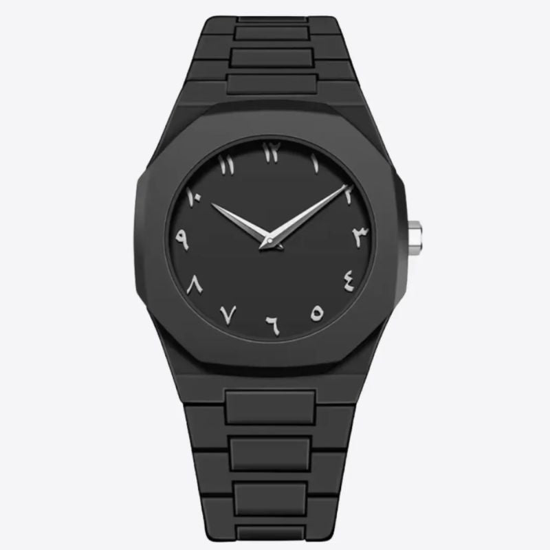 Arabic Aura Black Watch for Men