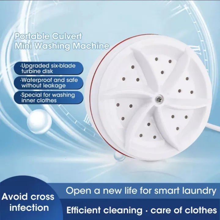 Mini Washing Machine USB Rotating Turbine Portable Washing Machine For Socks Underwear Wash Dishes For Travel Home Business Trip