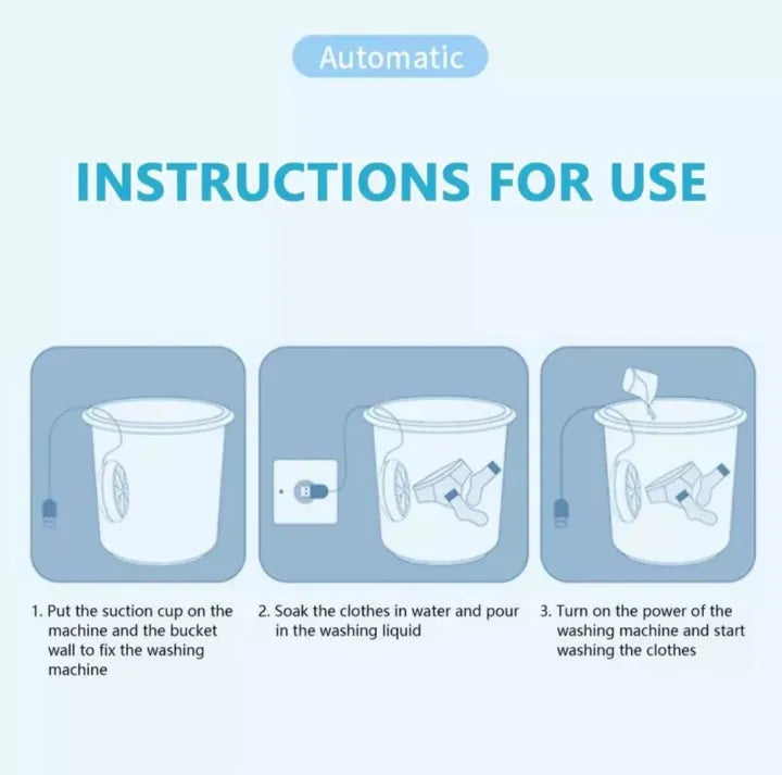 Mini Washing Machine USB Rotating Turbine Portable Washing Machine For Socks Underwear Wash Dishes For Travel Home Business Trip